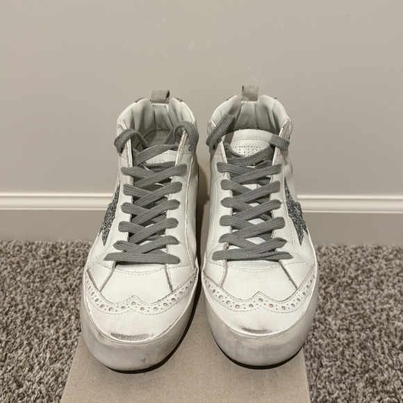 Golden Goose White Midstar Sneakers - Picture 7 of 11